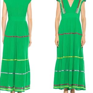 Alexia Admor size S green maxi dress